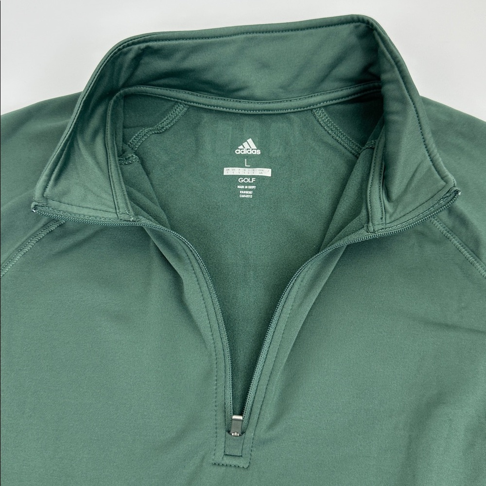 Adidas Golf 1/4 Zip Pullover. Dark Green. Large. Like New. Lite Fleece Lining.